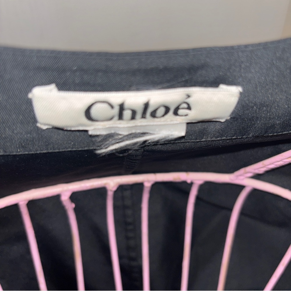 Chloe Navy Flared Belted Jacket - image 4